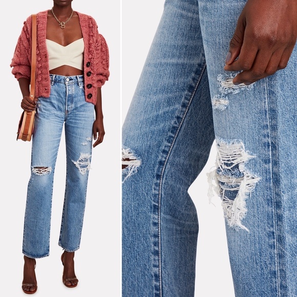 NWT ✨MOUSSY✨ Plymouth Straight Leg Jean in 110 Blue Sz 24 - Picture 5 of 16